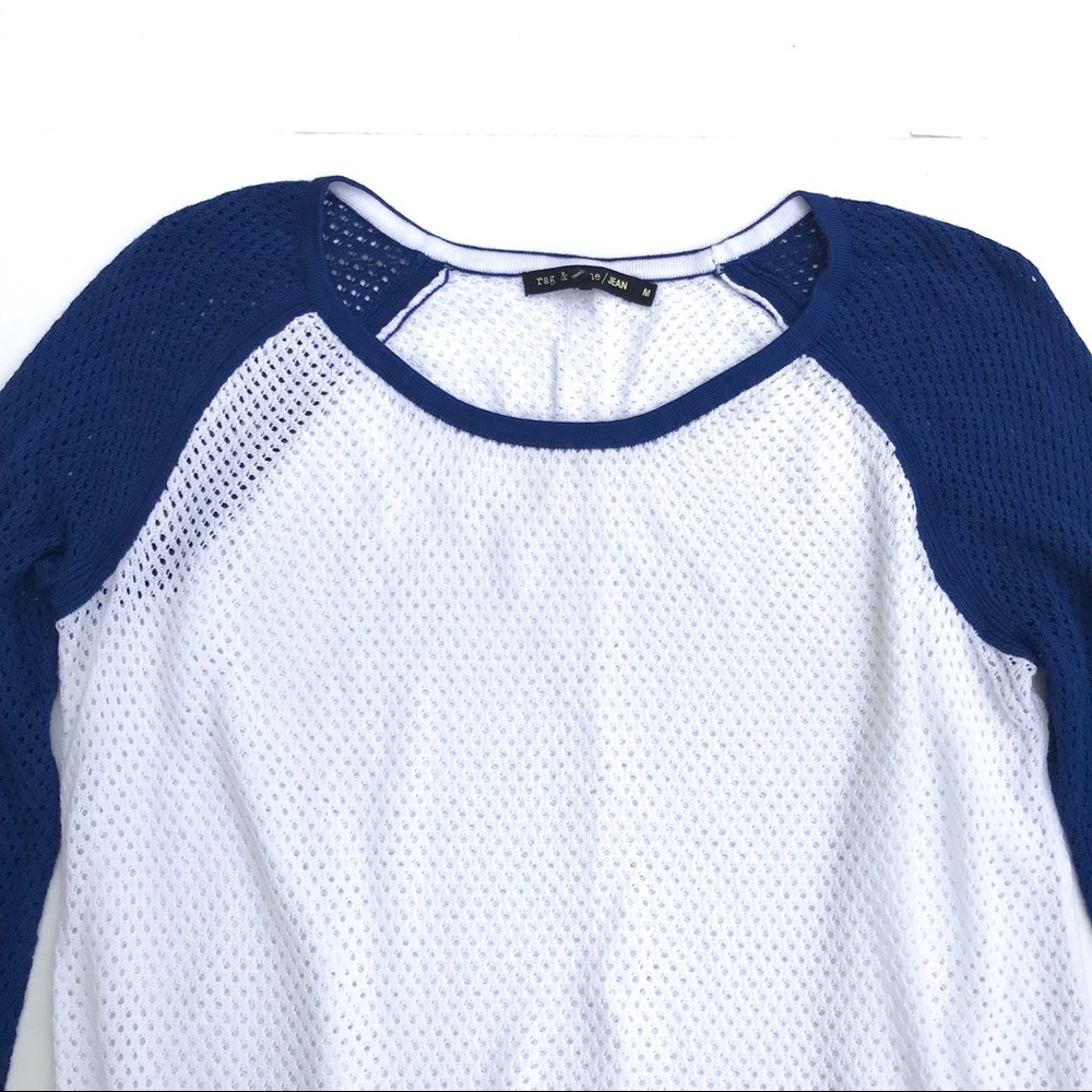 Rag & Bone Wringer Perforated Raglan Sweater E41 - image 4